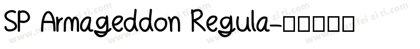 SP Armageddon Regula字体转换